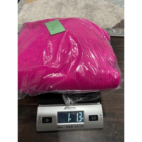 Hot Pink Eminent Womens Cowl Neck Sweater Angora Blend Sz Large - Picture 10 of 10